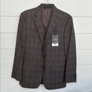 Ralph Lauren Men's Dark Brown Check Blazer